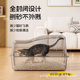 Stainless Steel Fully Enclosed Cat Litter Box, Extra Large, Heightened Version, Anti-Splash, Anti-Tracking, Top-Entry Deodorizing Cat Litter Box