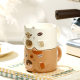 Cat Mug, Cute Cartoon Ceramic Cup, Household Cup, Souvenir Cup, Stackable Cup, Couple Water Cup