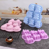 3D Lovely Bear Cake Mold Animal Cookie Silicone Mold For Ch