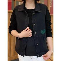 Spring and Autumn New Fashion Casual Lapel Denim Vest Jacket Womens Versatile Denim Regular Sleeveless Vest Mothers Wear