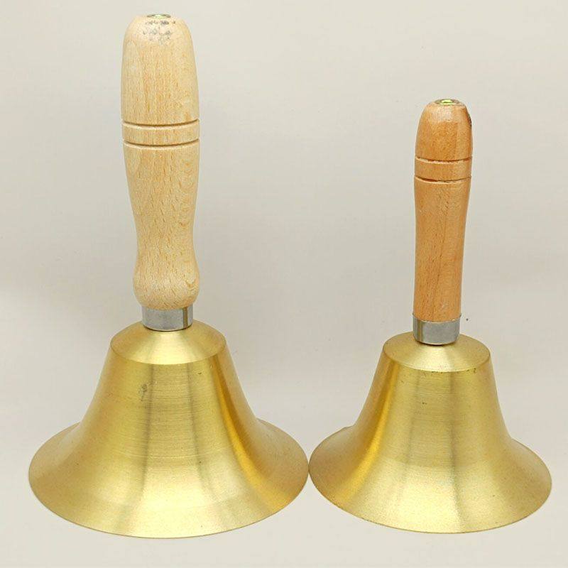 高齢者向けの手回しベル、幼稚園の先生向けの手回しベル、大音量、純銅製ベル、呼び出しベル。