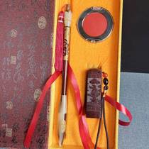 Baby Mao Nian makes d Ji iT12 product y fetal writing brush customized baby full month fetal hair umbilical cord photo frame homemade material