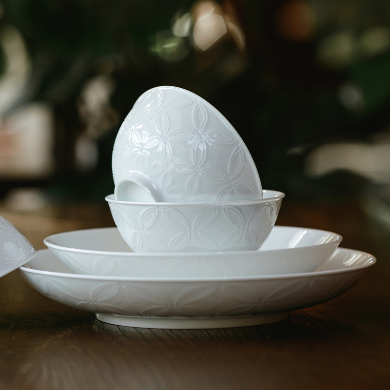 Beautiful and Particularly Attractive Bowl and Plate Dinnerware Set, Light Luxury, High-End, Premium Household Semi-Matte Artware, Maillard