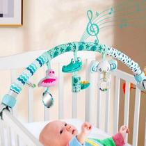 Baby stroller pendant toy rattle music car clip newborn bed hanging arch toy rack 0-3-6 months 1 year old