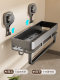 Suction Cup Storage Rack for Bathroom, Washroom, Sink, Toilet, Wall-Mounted, No-Drill Wall Storage Rack