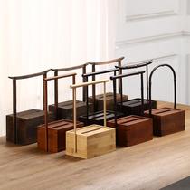 Tissue box Chinese style purple bamboo living room coffee table paper box home bamboo napkin box tea table Zen decorative ornaments