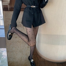 Black love stockings ultra-thin sexy and beautiful leg stockings any cut white pure desire white polka dot stockings