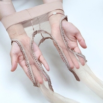 No need to take off sexy and fun stockings one-piece open crotch womens ultra-thin plus ins black silk invisible tearable flirting socks