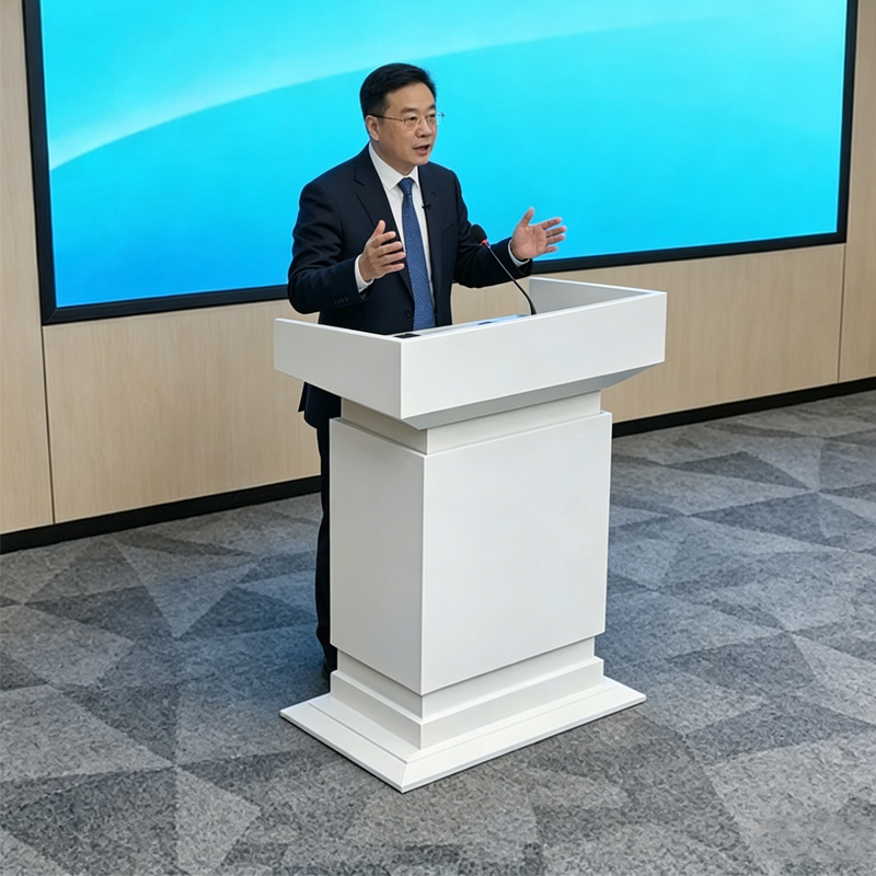 Large Size 80cm Podium, White Chinese-Style Lecture Table, Large Conference Room Remote Control Adjustable Podium Table Large Size 80cm Podium, White Chinese-Style Lecture Table, Large Conference Room Remote Control Adjustable Podium Table