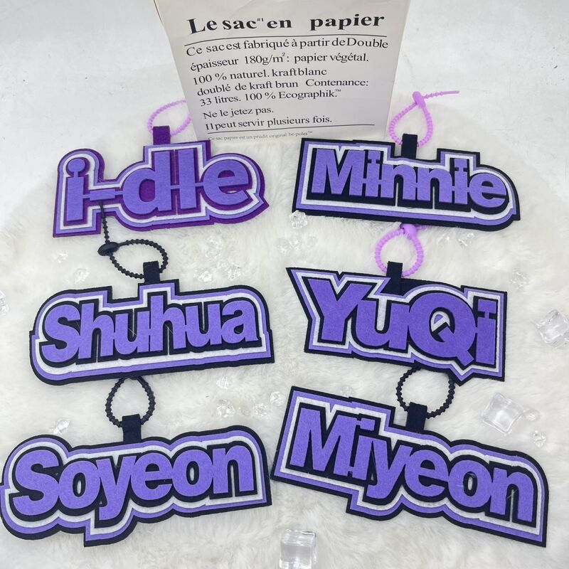 Idle Korean Entertainment Girl Group Support Peripheral Pendant Non-Woven Backpack Pendant ins Style Handmade High-Value Keychain
