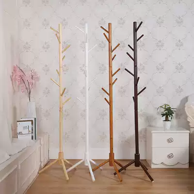 Solid wood floor-to-ceiling coat rack Modern simple living room bedroom Creative floor-to-ceiling hanger Modern hanger floor-to-ceiling