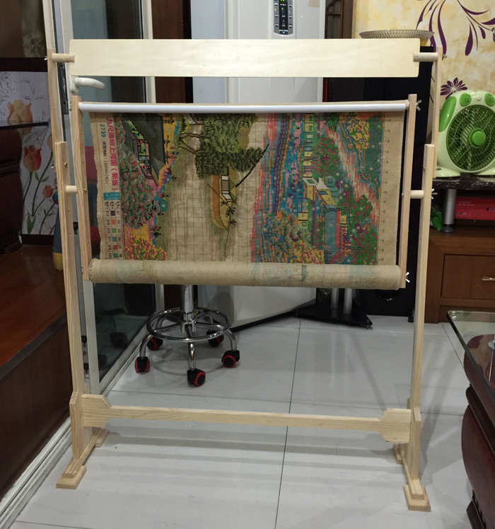 Cross-stitch frame Large vertical solid wood embroidery frame Desktop