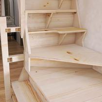 New small apartment attic staircase with extremely small opening wooden building customized home jump floor integral corner staircase takes up less space