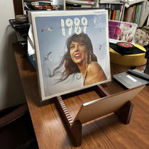 Solid wood vinyl record storage rack LP living room study storage box album CD collection decorative display display bracket