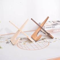 Creative wooden recipe rack portable solid wood reading rack kitchen tabletop simple cooking bookshelf lazy reading bookshelf