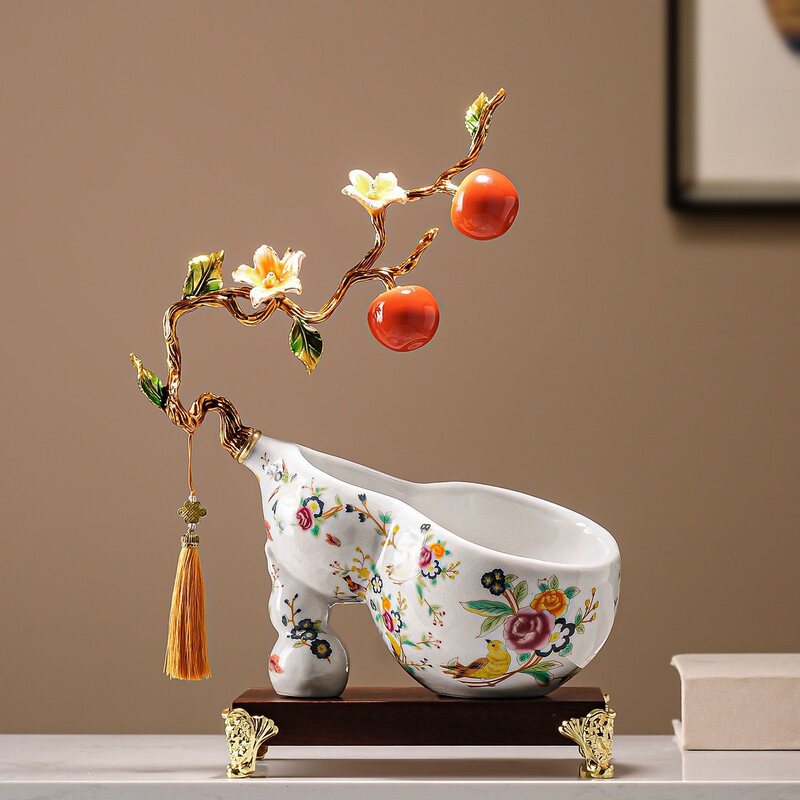 High-End Decorative Peanut-Shaped Key Holder for Entryway, Creative New Home Entrance Door Ornament, Housewarming Gift