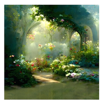 Magic Elf Forest Garden Background Cloth Photo Studio Childrens Photography Background Bushen Princess Photo Oil Painting Background High Definition 3D Three-dimensional Oil Canvas Large Size Curly Hair Photo Camera Sense