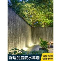 Water curtain wall flow channel stainless steel waterfall outlet courtyard landscaping water feature wall flow outlet flow plate flow wall