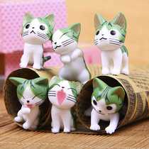 Moss micro-landscape decorative ornaments succulent flower pots with cute cartoons cheese cats doll hands