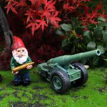 Creative garden battle cannon dwarf ornaments cross-border micro landscape decoration army dwarf resin factory
