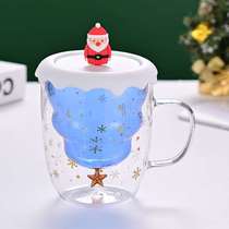 Business car separated tea glass mens glass tea cup tea separated cup water coffee transparent large capacity double-layer cup