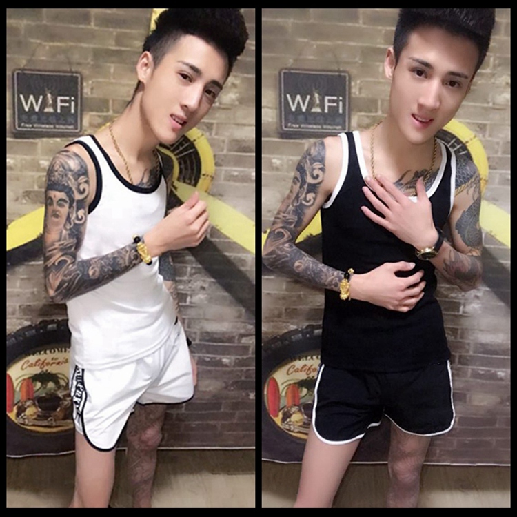 Quần short nam xã hội tinh thần guy ba điểm quần âu nhanh tay người đàn ông da đỏ với vest Slim couple thể thao phù hợp với