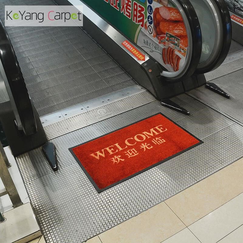 科洋地毯welcome迎宾尼龙印花地毯橡胶门垫广告logoWdoormat