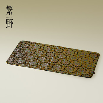 Fanye new chinese style baoxiang pattern double-sided tea mat high-end brocade zen dry foam tablecloth pad insulation anti-slip table runner Fanye new chinese style baoxiang pattern double-sided tea mat high-end brocade zen dry foam tablecloth pad insulation anti-slip table runner