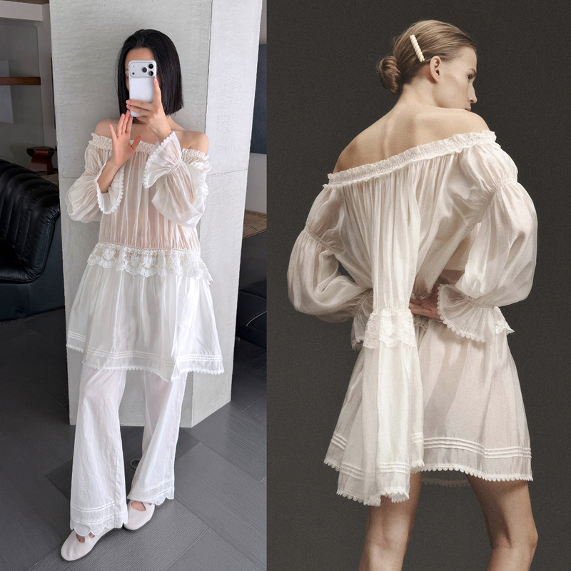 Xian De Breathtakingly Beautiful~ Nordic Fairy Brand Tg Pearlescent Semi-Transparent Embroidered Edge Doll Dress 19