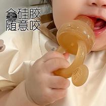 New baby bite fruit food supplement newborn baby food grade silicone baby molar stick teether fruit and vegetable bite bag