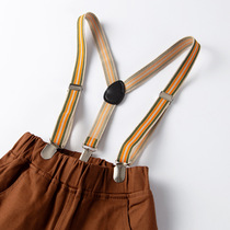 Childrens slings for small and medium-sized children gentlemens adjustable single-piece slings non-slip retro suspenders elastic dress versatile