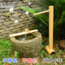  Japanese-style imitation bamboo running water device PVC plastic ornaments Yongdong landscaping circulation fish tank stone trough decoration bamboo row fountain