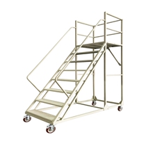 Shelf ladder cargo ladder cargo sorting truck ladder climbing pick-up platform supermarket mobile brake warehouse high ladder climbing vehicle
