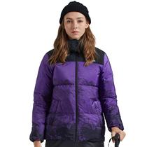 TECTOP explores outdoor winter printed down jackets for men and women removable hood medium-thick windproof and warm sports jackets