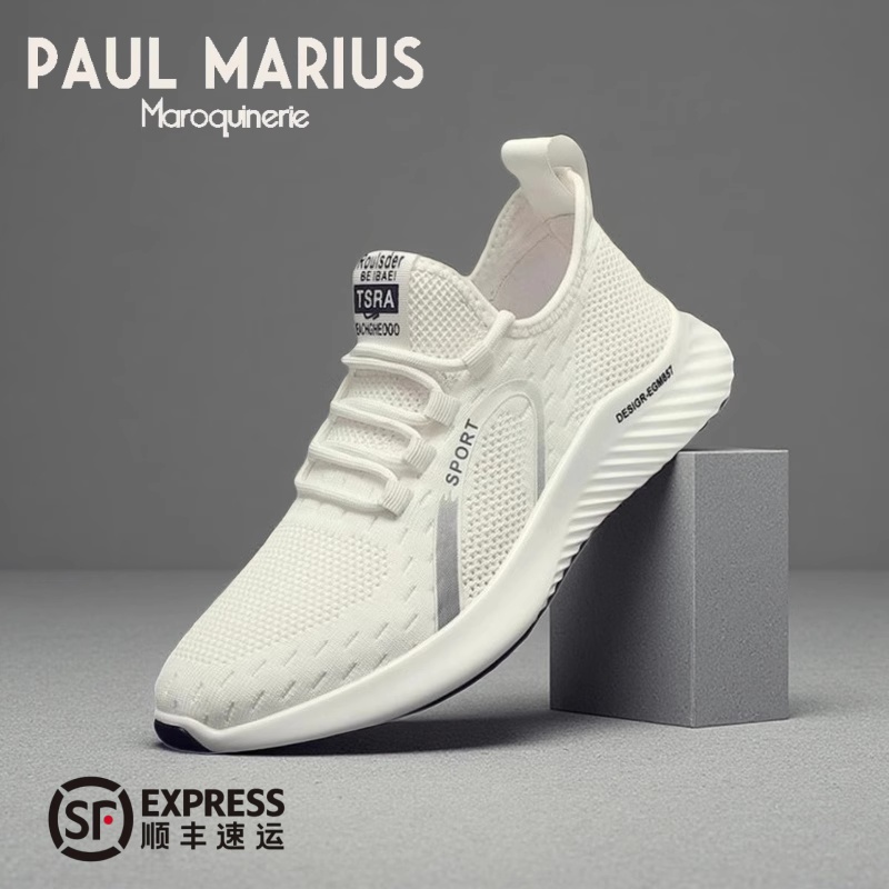 PAUL MARIUS メンズシューズ 2025 春夏新作 通気性メッシュシューズ アウトドアスポーツシューズ メンズカジュアルランニングシューズ