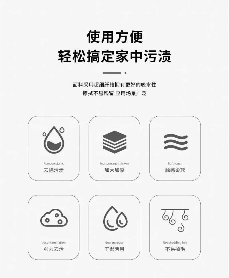 Волшебная метла 【下单立减30】魔术拖把抹布刮水拖地两用布套毛巾保洁拖把地刮qc No brand