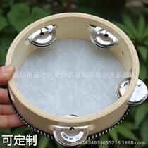Childrens small tambourine wooden kindergarten teacher performance tambourine Orff instrument baby hand drum