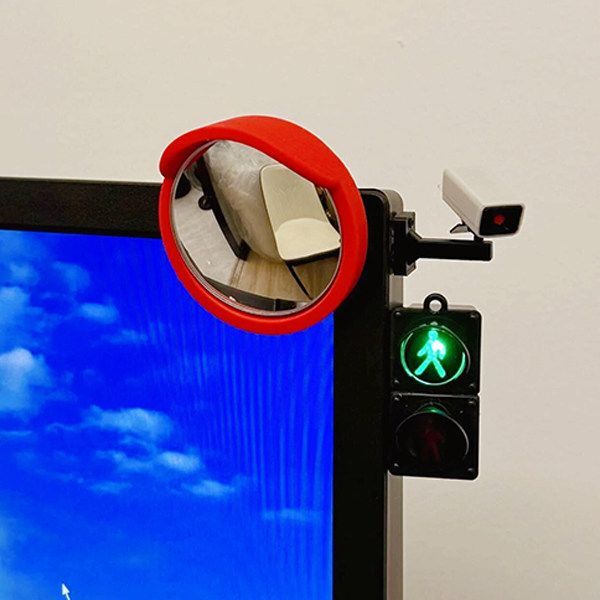 【Cheat Tool】Traffic Light Computer Ornament Healing-Style Decoration for Working Professionals' Workstation Display Screen Convex Mirror Decoration 【Cheat Tool】Traffic Light Computer Ornament Healing-Style Decoration for Working Professionals' Workstation Display Screen Convex Mirror Decoration