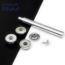 Metal denim button for clothes and pants shaking head button I-buckle hollow flat letter matte silver button versatile for men and women