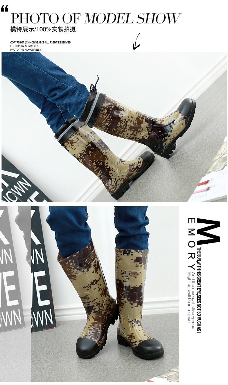 Chaussures - bottes caoutchouc homme pour printemps - semelle tendon - Ref 963942 Image 7