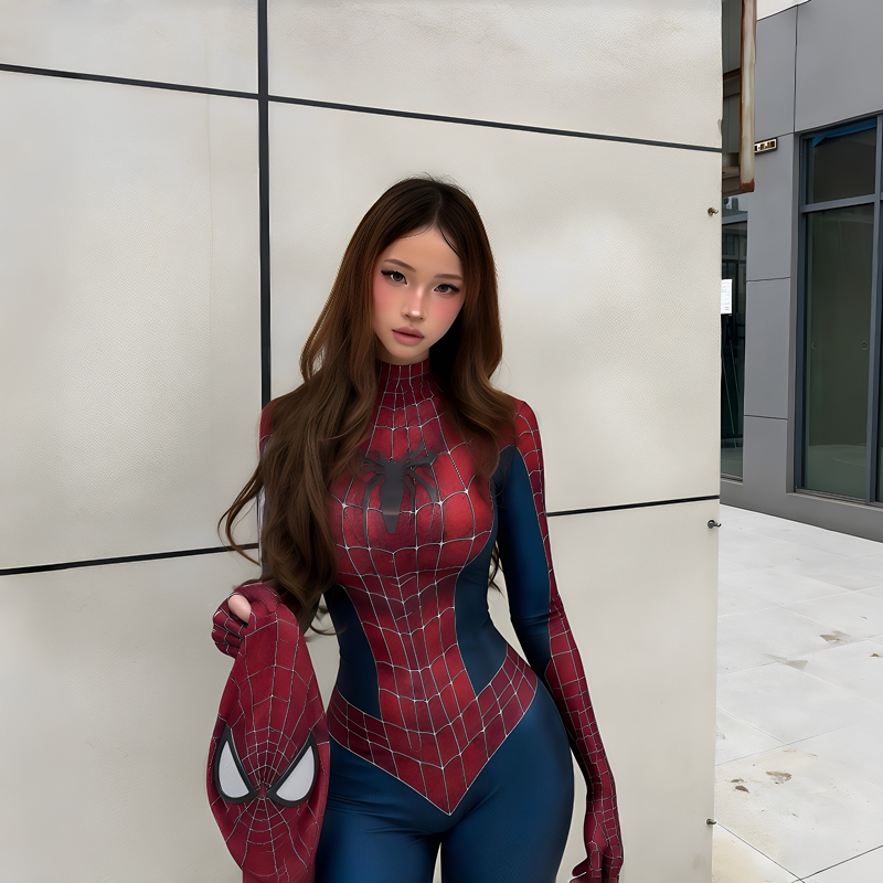 【Under the Mask】Spider-Man Tights Spider Mj Cosplay Costume Photo Props Cyber Style Photo Shoot Essential 【Under the Mask】Spider-Man Tights Spider Mj Cosplay Costume Photo Props Cyber Style Photo Shoot Essential