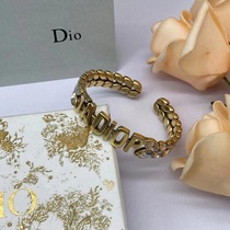Ds bracelet for women retro letter wheat ear brass bracelet Dis high version letter opening bracelet direct sale