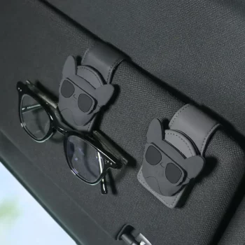 Car sun visor glasses clip multi-purpose car glasses frame leather car storage box car sunglasses clip card clip