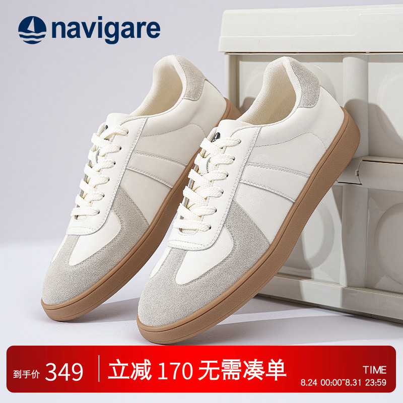 Navigare Italian Small Sailboat Style Men's Shoes 2026 Spring and Autumn New White Casual Comfortable Sneakers