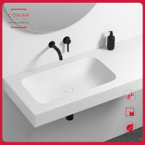 DuPont Corian Italian-style artificial stone one-piece wash basin small apartment wall-mounted wash basin customization