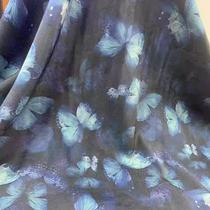 Dream butterfly satin jacquard imitation red cloud gauze double-sided printed fabric new Chinese style fabric