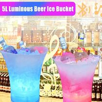5L Beer Ice Bucket LED Color Changing Plastic K Speaker
