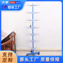 Movable decorative snack rack mobile phone accessories cargo transfer rack supermarket display rack floor-standing rotating seven-layer storage rack first