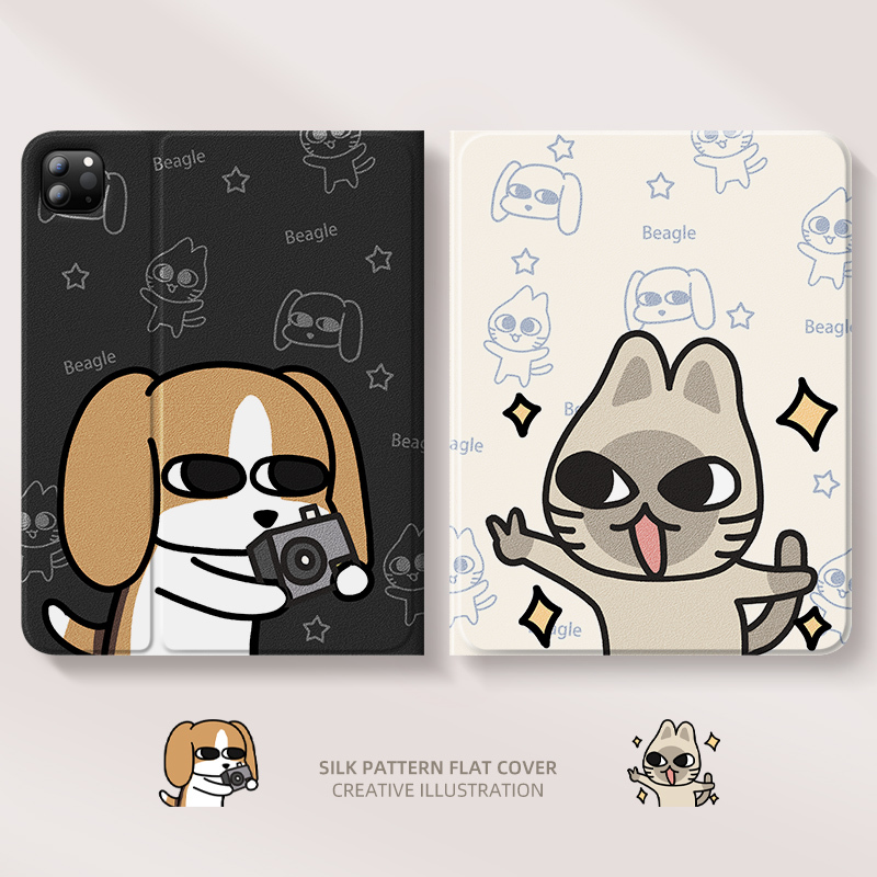 Suitable for Apple iPad Mini7 Tablet Protective Case iPad Pro New Model iPad 10 with Pen Slot Ipad9 Tenth Generation 10Th Magnetic iPad Air5 Protective Case Air4 Dog Mini6 Female Bieye
