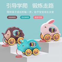 Drag toddler toy car puppy pull car baby child pull rope pull line 1-2-3 years old one year old baby boy car